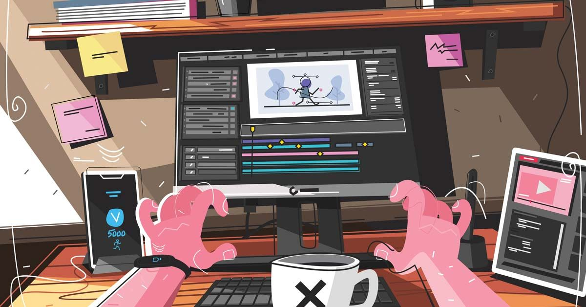 Designer at work illustration
